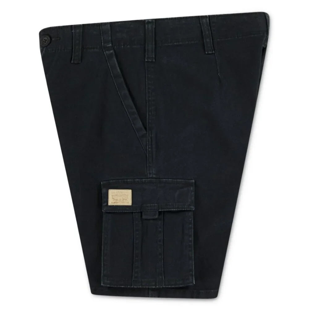 NEW Levi's Boys Twill Cargo Shorts Size 20 Black School Uniform Cotton Relaxed F